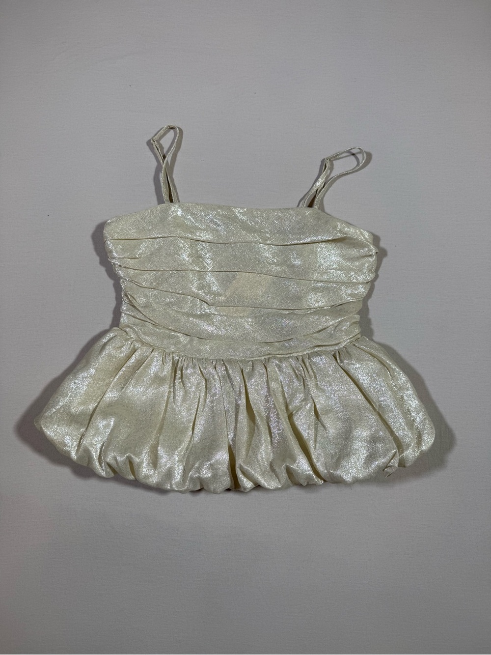 a new day Girls Shimmer Goldish-Silver Party Tank Top